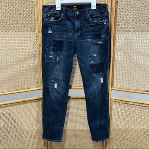 Else “Patched” Style Straight Ankle Jeans